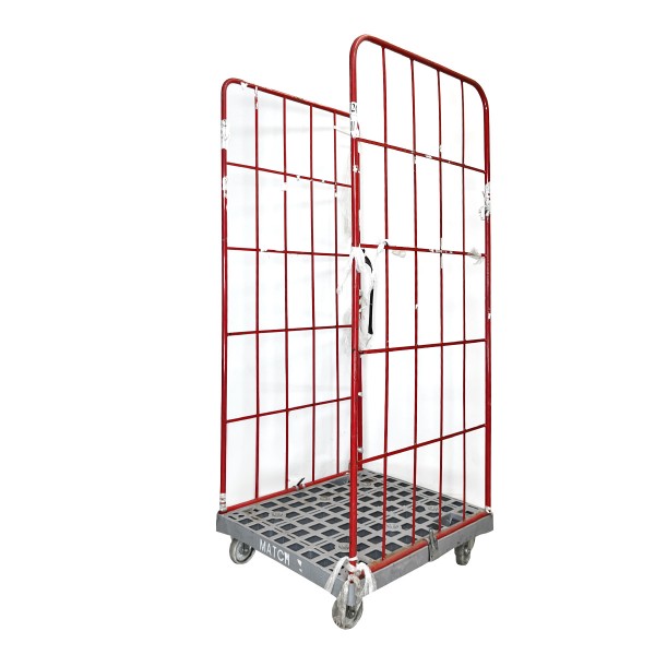 Mesh trolley / trolley / roll container - red