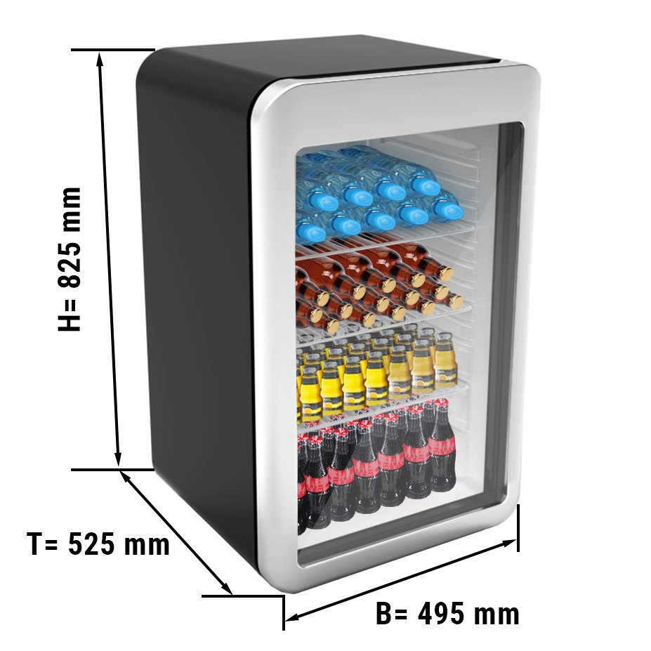 Getränkekühlschrank mit 2 Glastüren 490 Liter